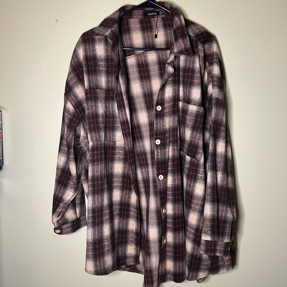 Oversized boohoo flannel